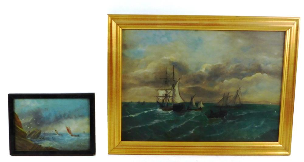 TWO PAINTINGS OF SHIPS LATE 19TH 2e2bd6