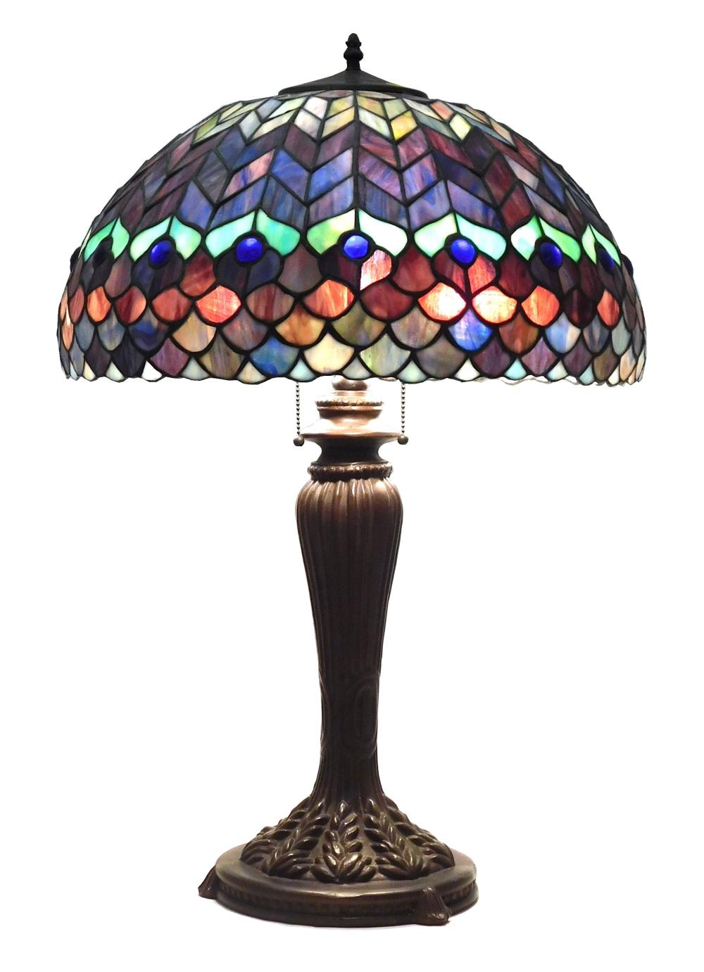 LAMP LEADED GLASS TABLE LAMP  2e2c74