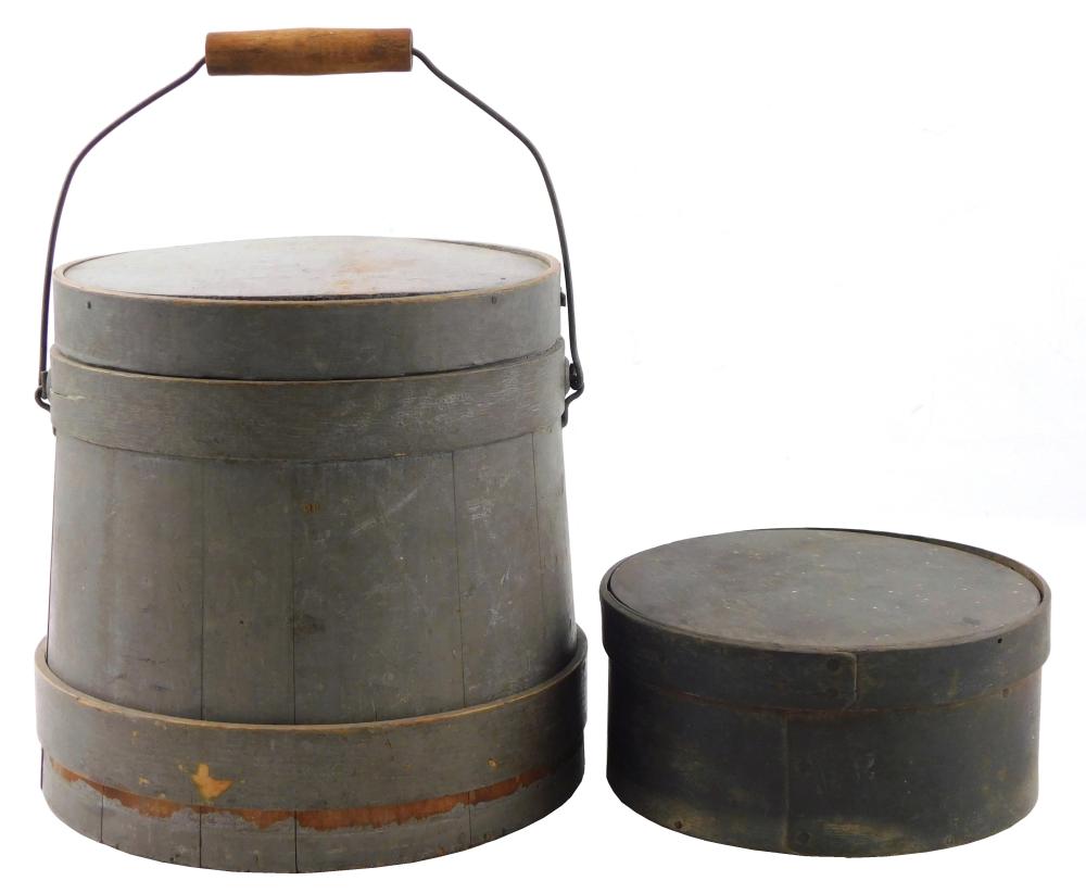 TWO 19TH C ROUND PANTRY BOXES  2e2ca7