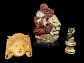 ASIAN THREE CARVED SCULPTURES  2e2ccc