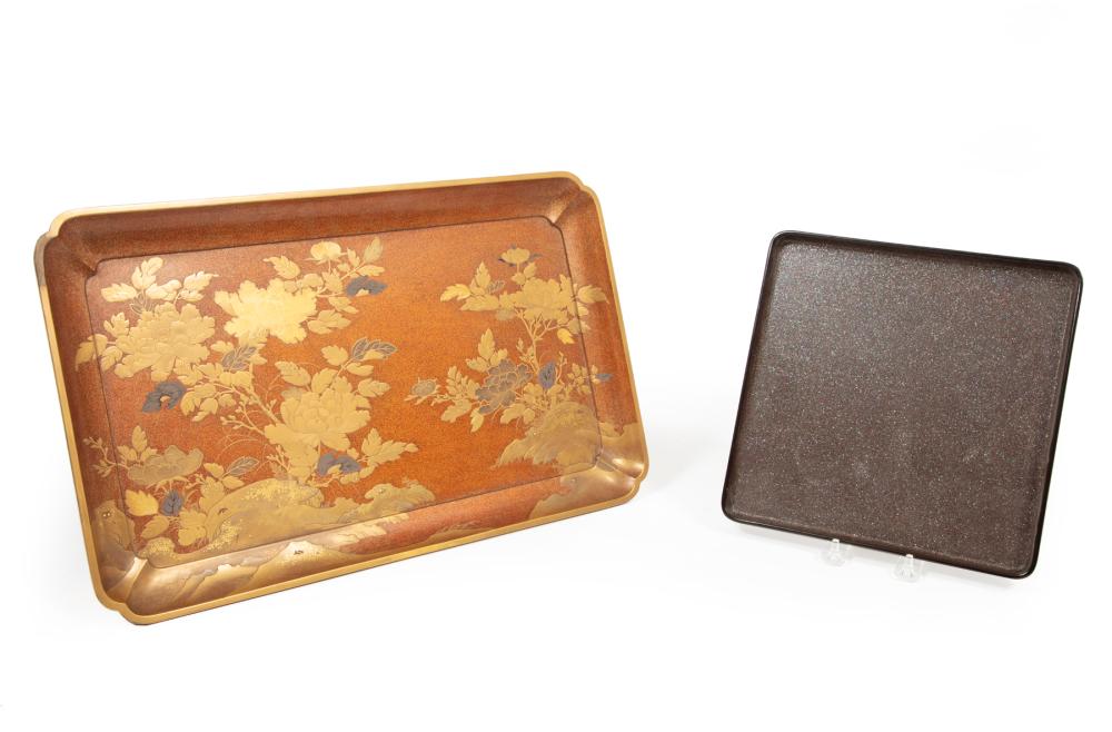 TWO JAPANESE LACQUER TRAYSTwo Japanese 2e30a6