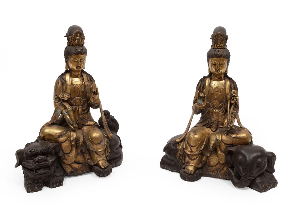 CHINESE GILT AND PATINATED BRONZE 2e333c