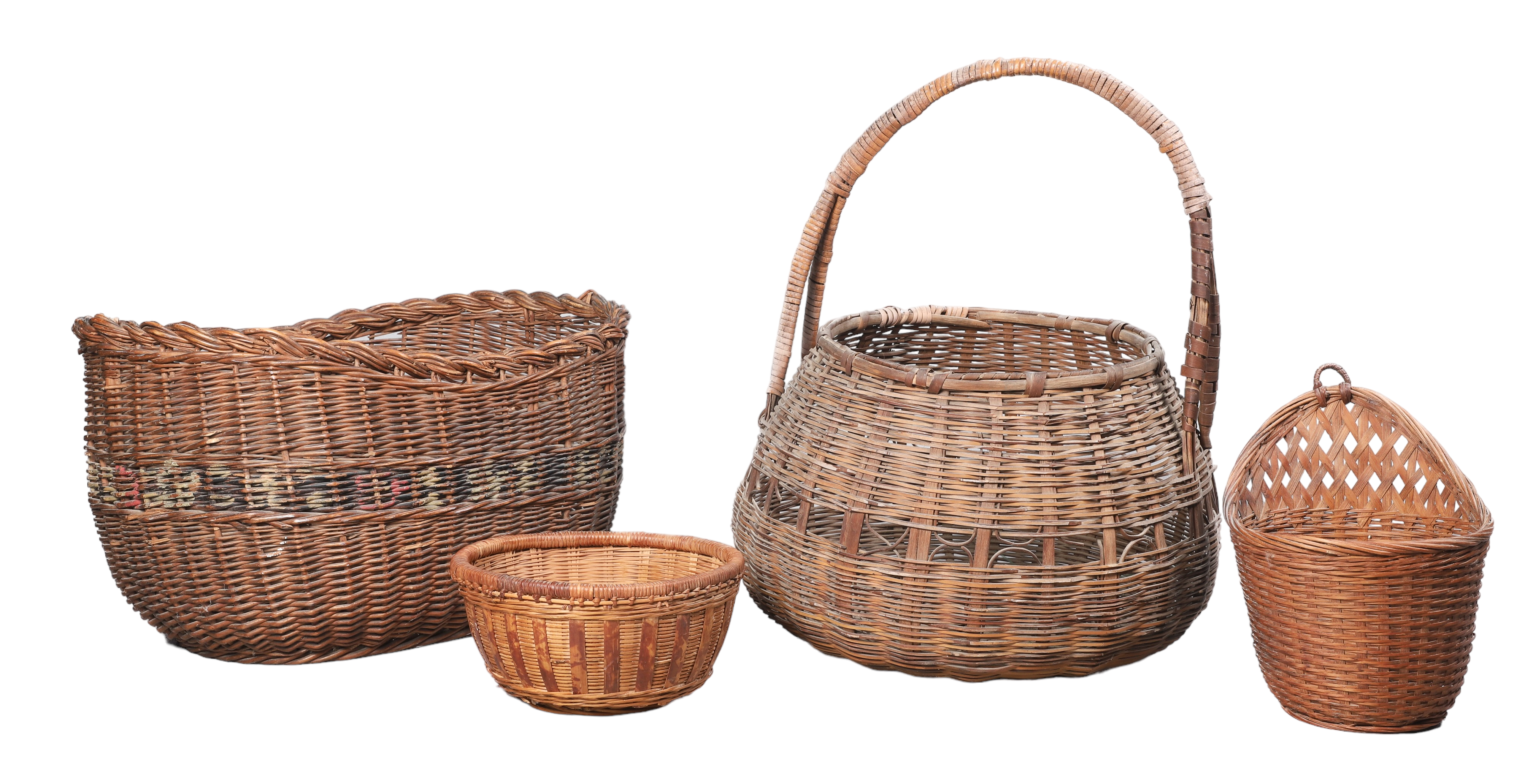  4 Woven baskets to include woven 2e1541