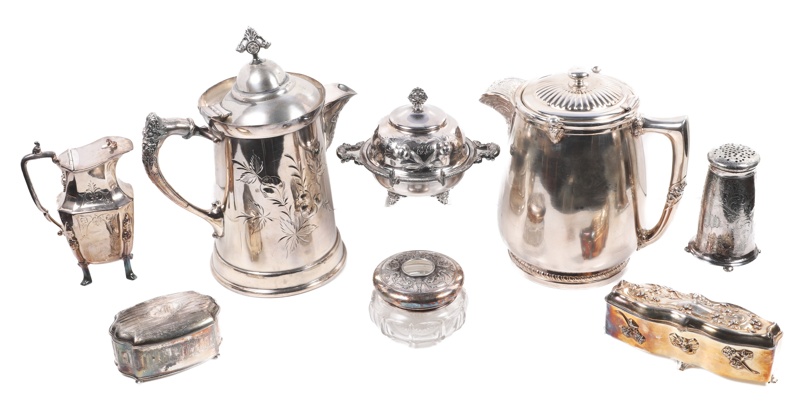 Victorian silverplate pitchers 2e156f