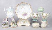 Porcelain table items and figures to