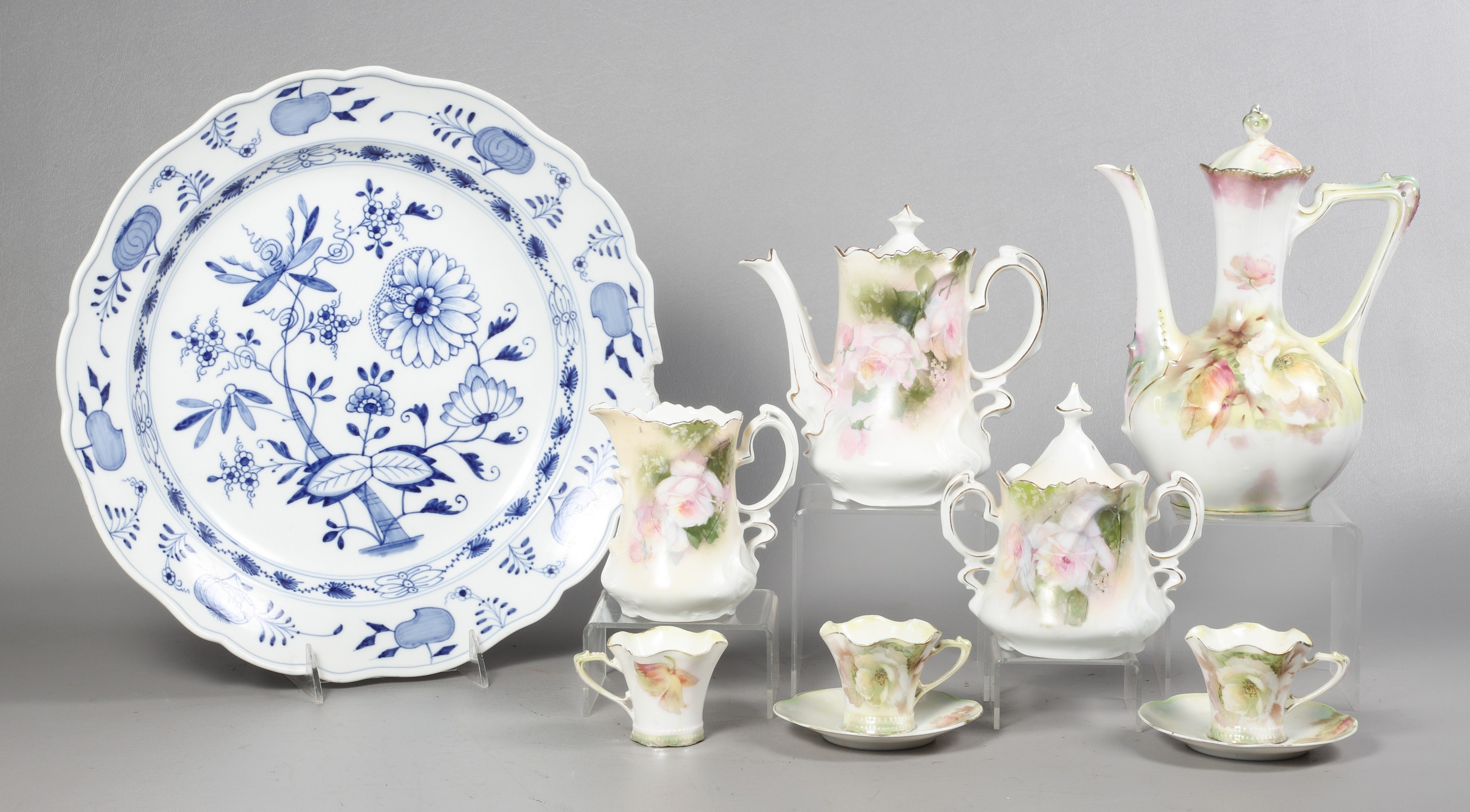 (10) Pcs porcelain, c/o Meissen