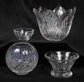 (4) Waterford crystal bowls, c/o Millennium