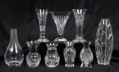 (9) Waterford crystal bud vases, c/o