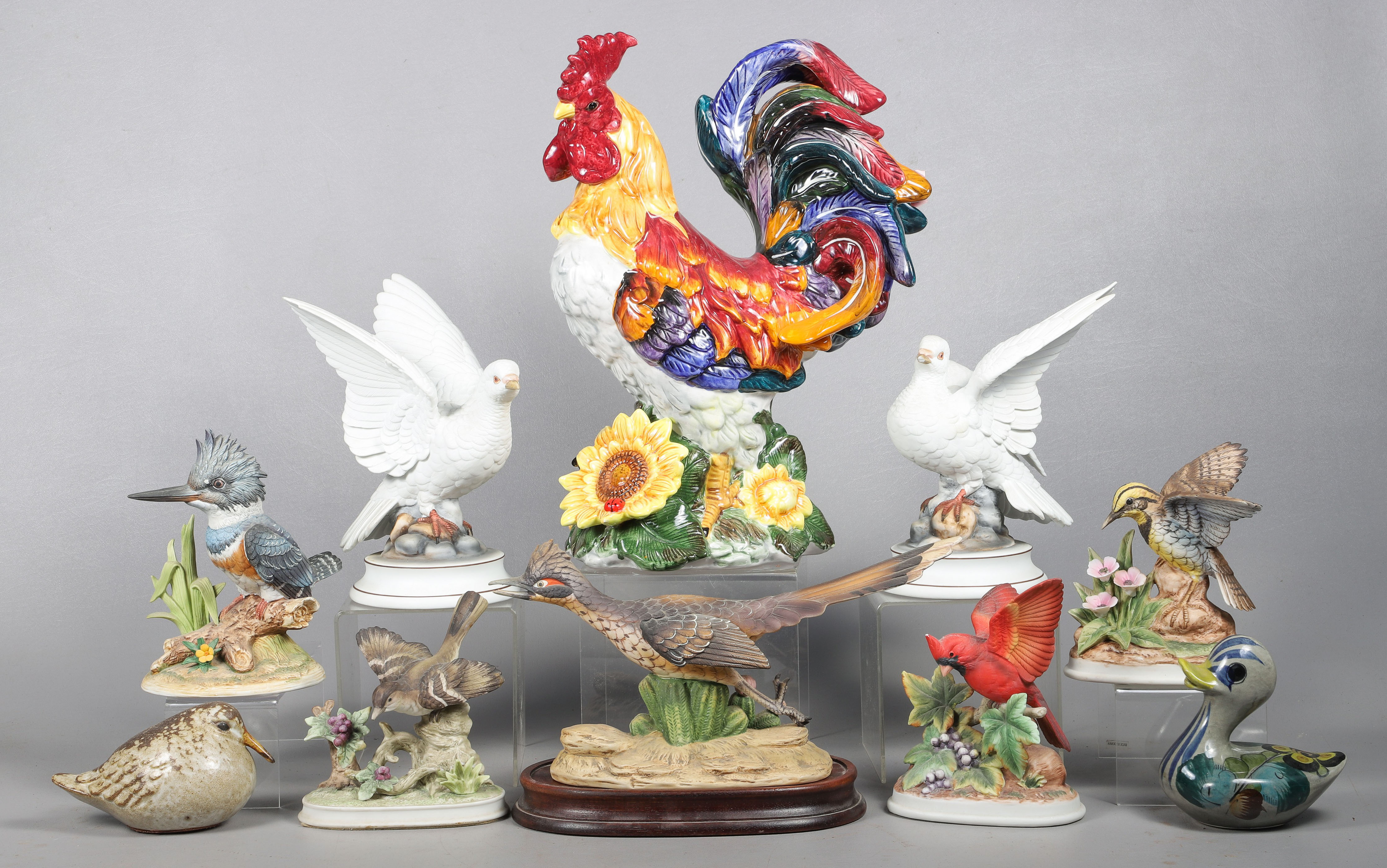  10 Porcelain pottery bird figurines  2e193c