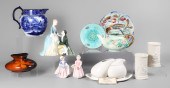 (10) Porcelain figures and table items