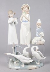 (4) Spanish porcelain figurines, c/o