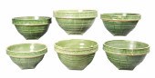 (6) McCoy pottery mixing bowls, (5)