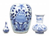  3 Pcs Asian blue white porcelain  2e1b51