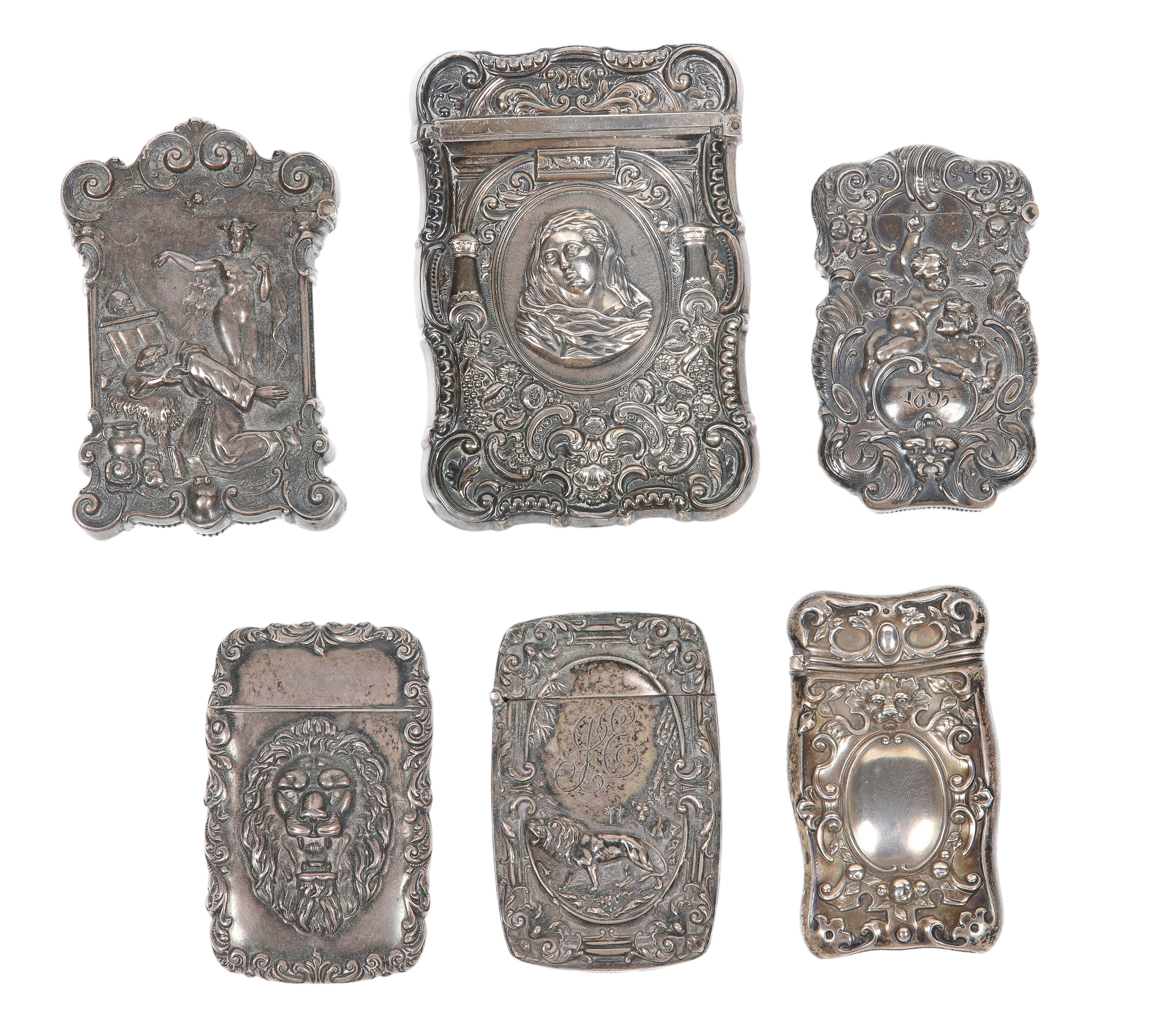  6 Sterling repousse match and 2e1c4c