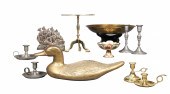 (12) Brass & pewter items, c/o brass