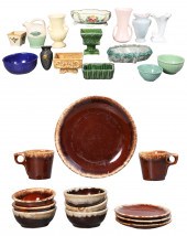 Mid Century pottery grouping to include