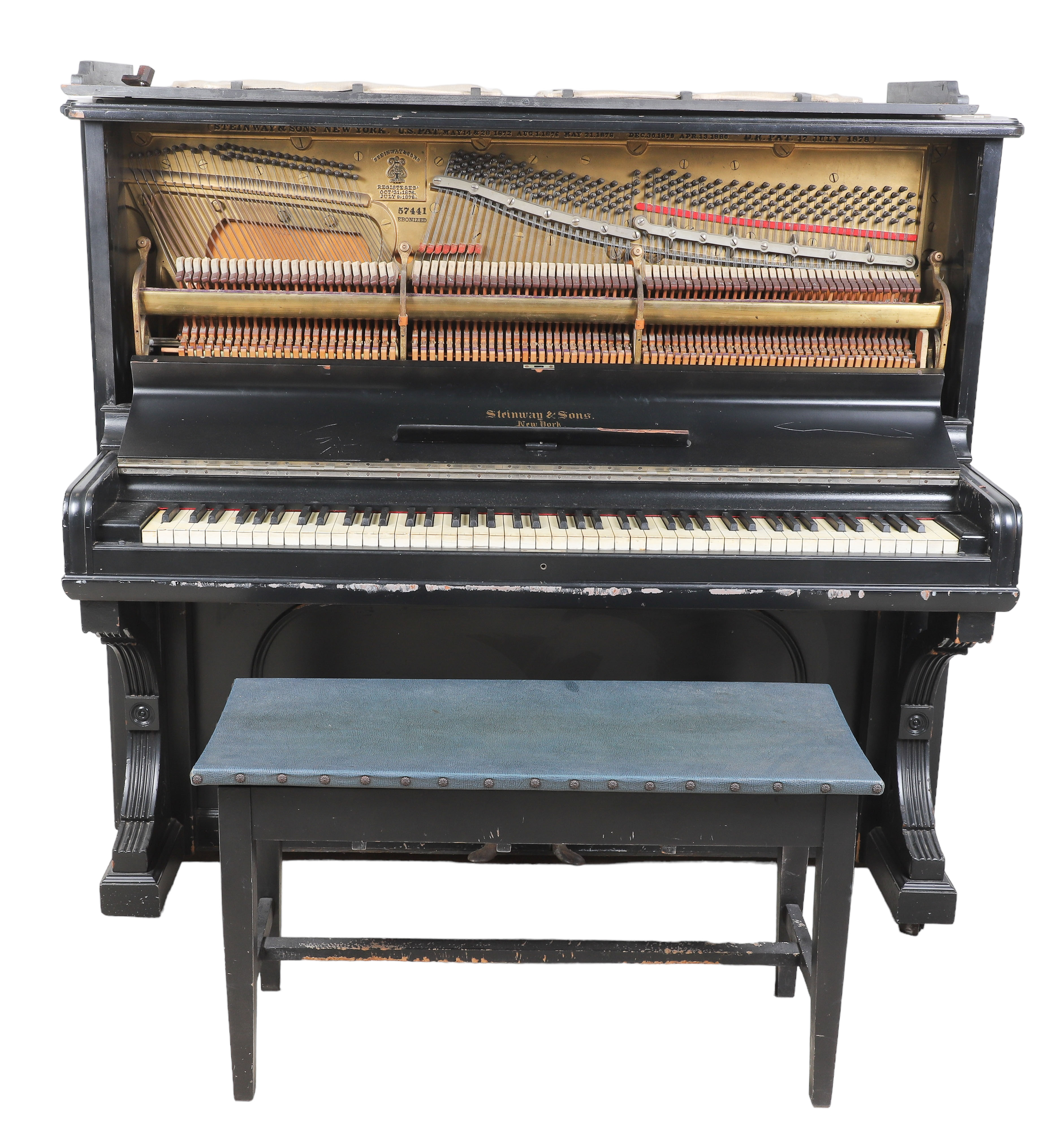 Steinway and Sons upright piano  2e2181