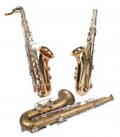  3 Tenor saxophones no cases  2e22ba