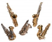  4 Alto saxophones no necks  2e22bc