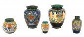  5 Gouda pottery vases to   2e23d1