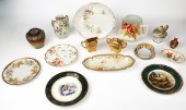 Gilt decorated porcelain grouping to