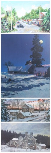 4 pcs. Prints and Watercolor winter