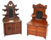 (2) Miniature Victorian Doll Dressers,