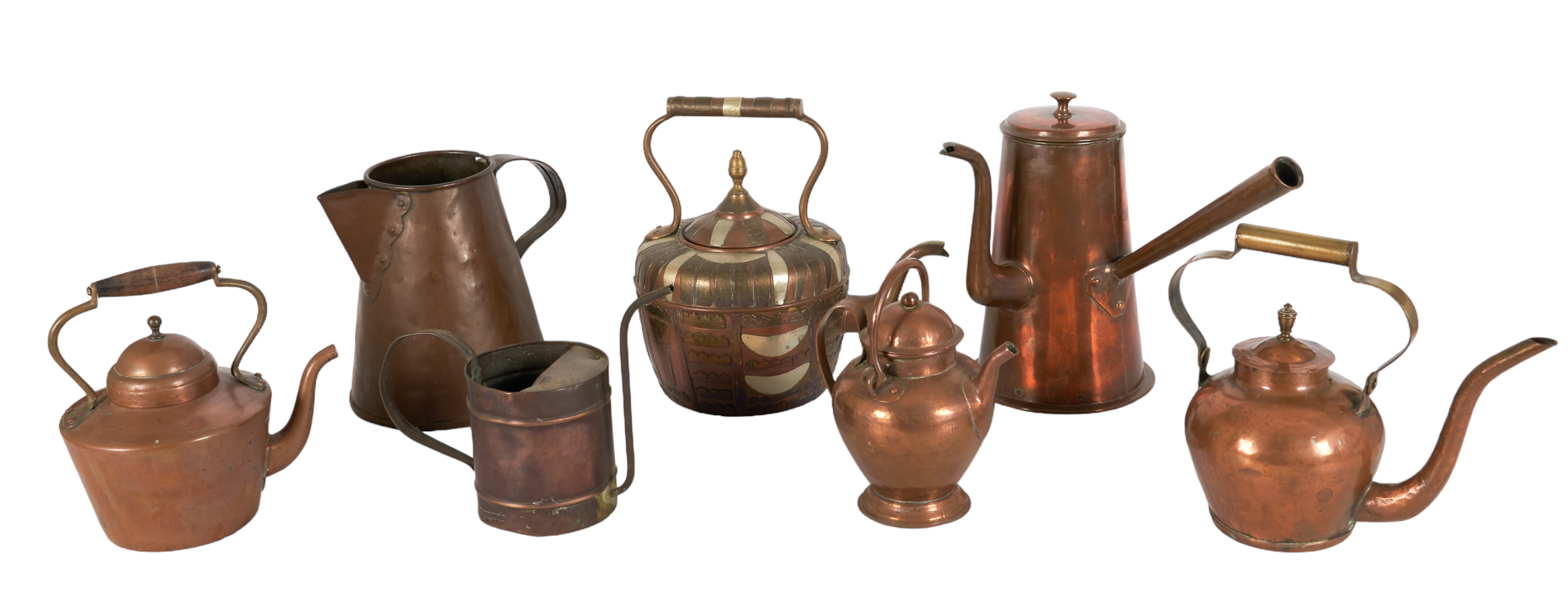  7 Copper and Mixed Metal Pitchers 2e2461