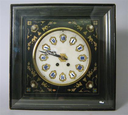 Wall clock    Of ebonized wood