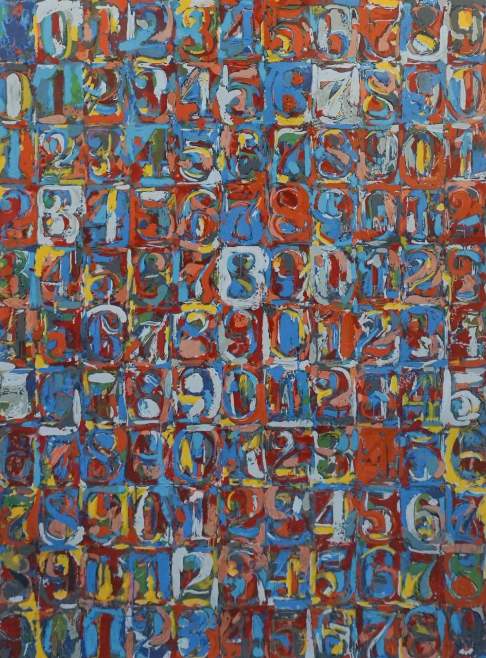 AFTER JASPER JOHNS NUMBERS IN 2e4eff