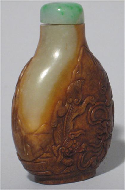Chinese brown and russet jade rhyton 4a1c9