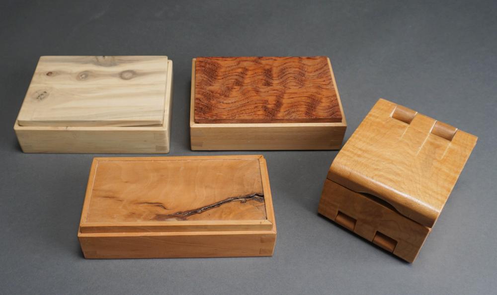 FOUR WOOD BOXESFour Wood Boxes  2e5253