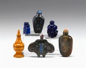Five Chinese snuff bottles and 4a1e3