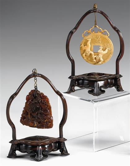Three Chinese pendants, elephant