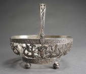CONTINENTAL SILVER PIERCED BASKET WITH