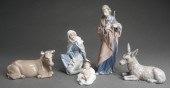 NAO BY LLADRO FIVE-PIECE PORCELAIN NATIVITY