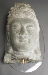 CHINESE CARVED STONE HEAD   2e5c02