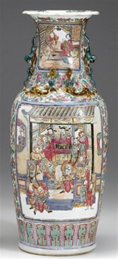 Large Chinese export floor vase    canton,
