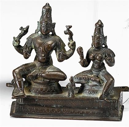 Small Southern Indian bronze Somaskanda