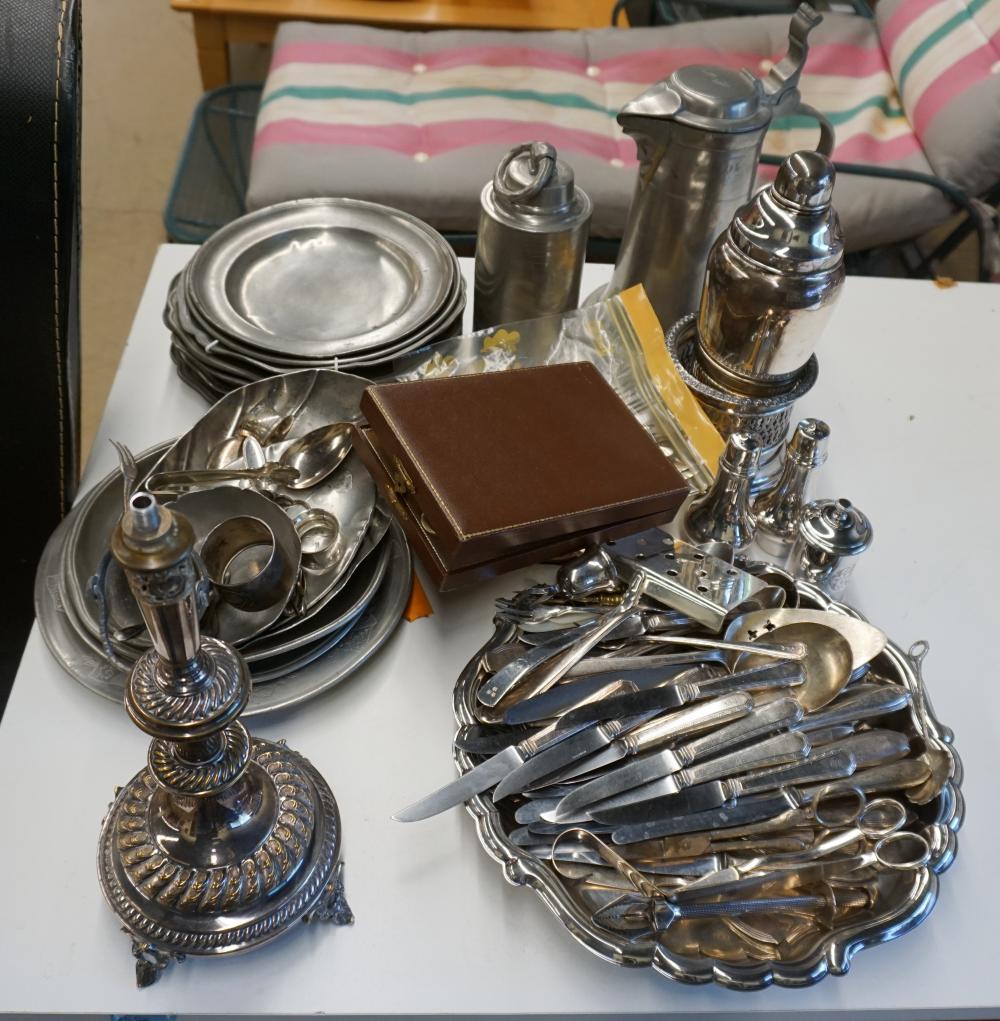 COLLECTION OF ASSORTED PEWTER AND 2e6203