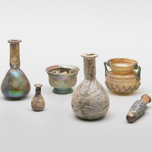 GROUP OF SIX ROMAN AND OTHER GLASS 2e3dc7