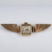RETRO ABERCROMBIE & FITCH GOLD WATCH-BROOCHThe