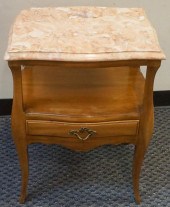 LOUIS XV STYLE MARBLE TOP SIDE TABLE
