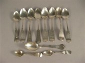 Assorted American coin silver spoons