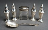 ENGLISH STERLING SILVER AND GLASS DRESSER