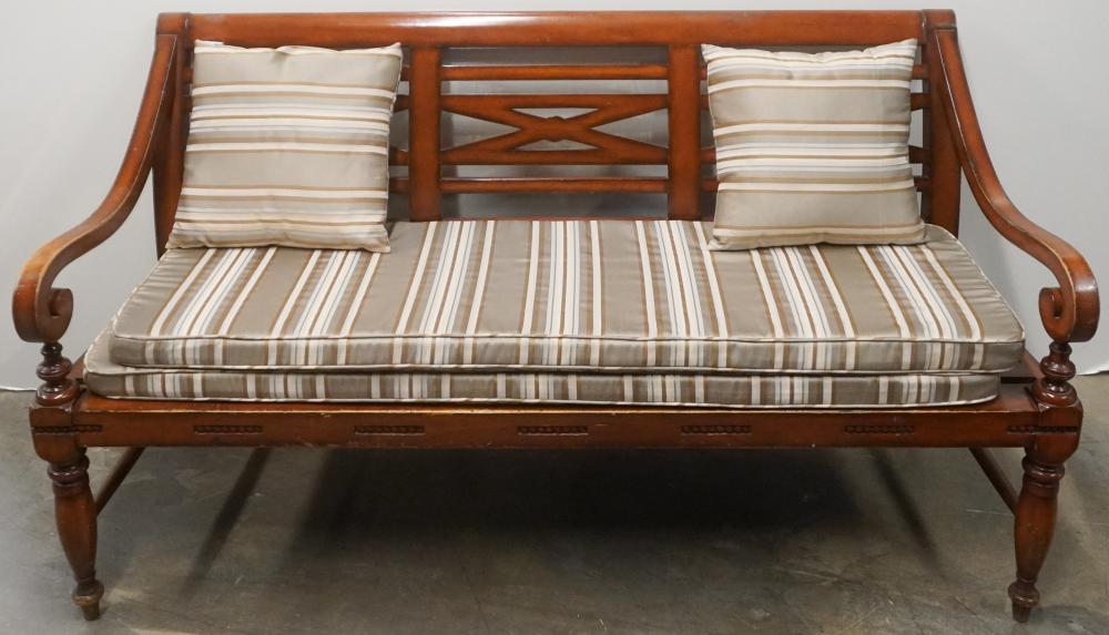 NEOCLASSICAL STYLE FRUITWOOD BENCH 2e7f4b
