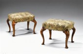Pair of George II mahogany stools 4a681