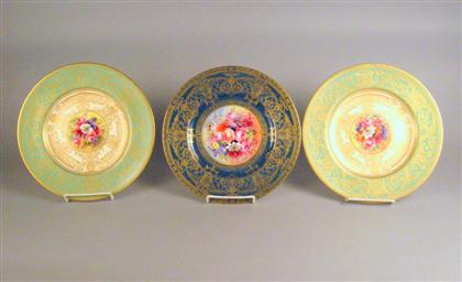 Three Royal Worcester floral painted 4a6e5