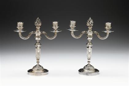 Pair of French silver neoclassical style