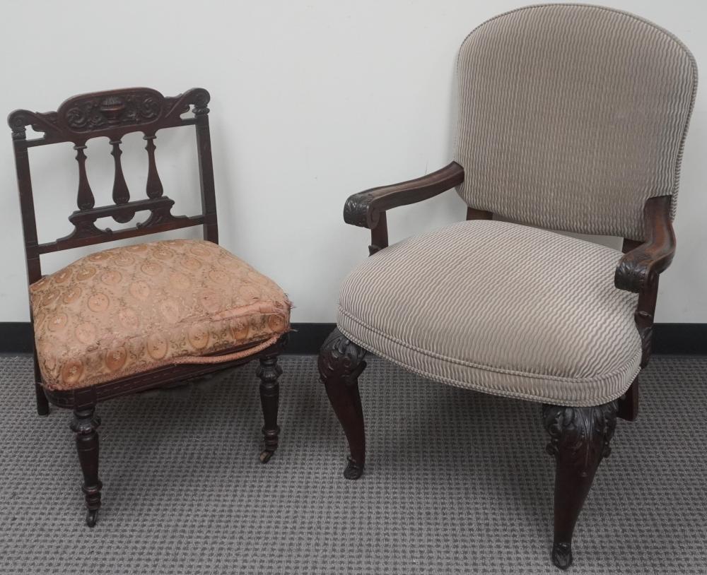 TWO VICTORIAN GEORGIAN STYLE CHAIRSTwo 2e6525